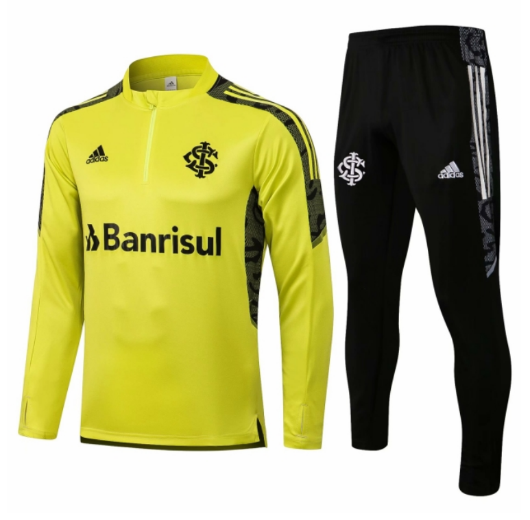 2021/22 Sport Club Internacional Yellow Training Kits Sweatshirt with Pants